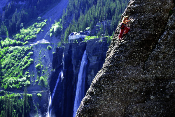 Telluride activities outdoor mountain climbing near Bridal Veil Falls